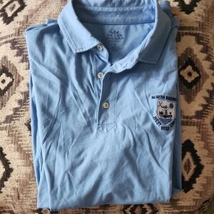 Peter Millar Light Blue Polo with Embroidery